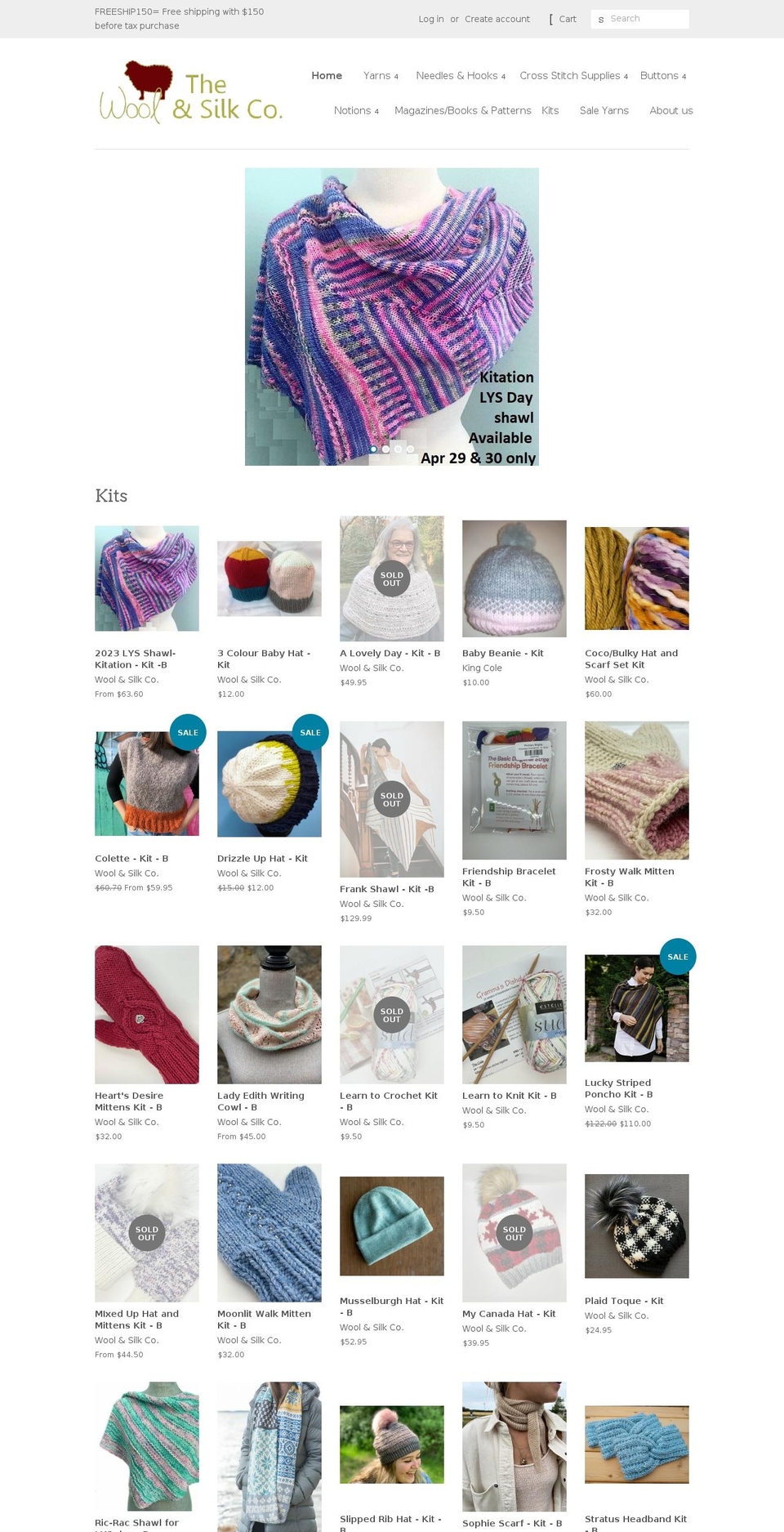woolandsilkcoshop.com shopify website screenshot