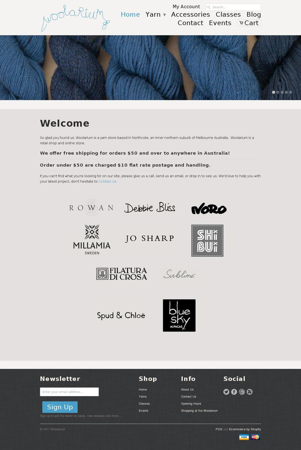 woolarium.com shopify website screenshot