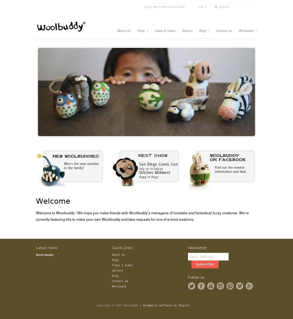Expanse Shopify theme site example woolbuddy.com