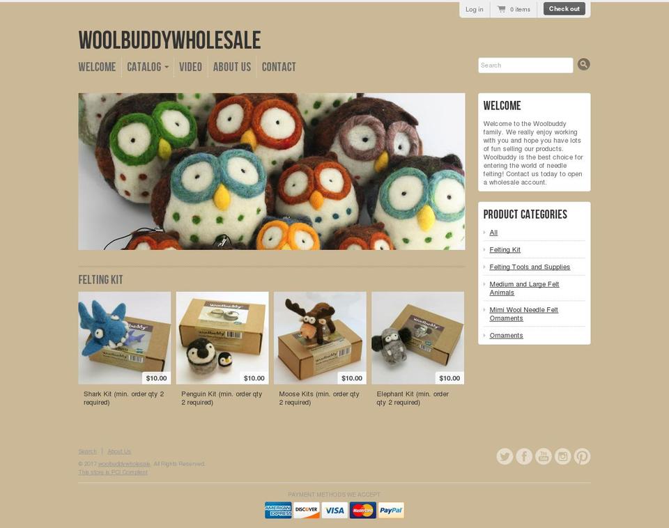 woolbuddywholesale.com shopify website screenshot