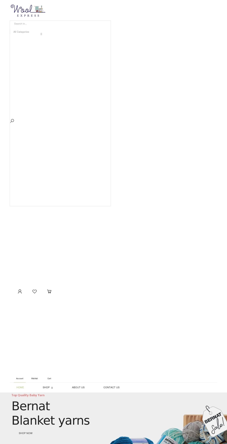 woolexpress.co.uk shopify website screenshot