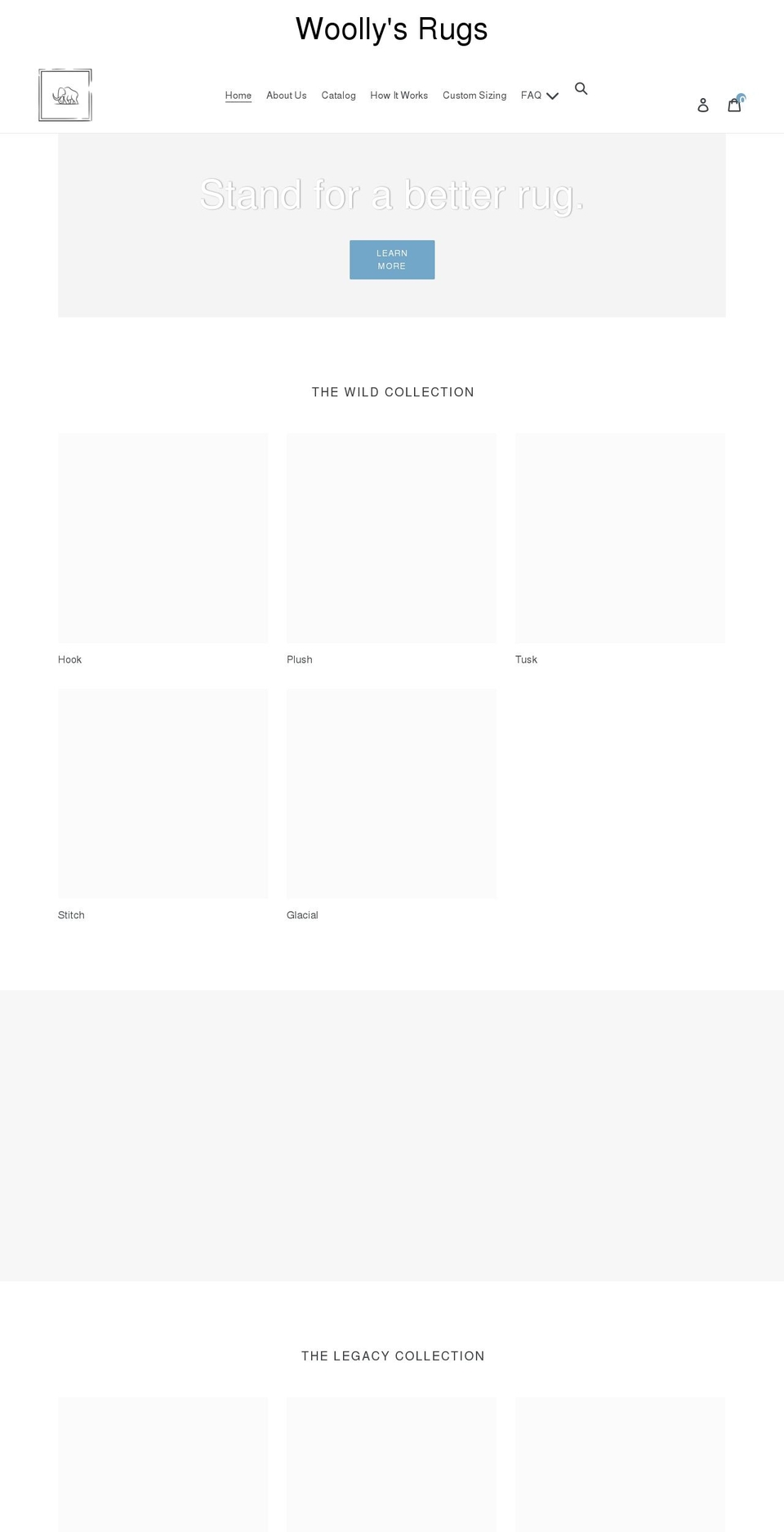woollysrugs.com shopify website screenshot