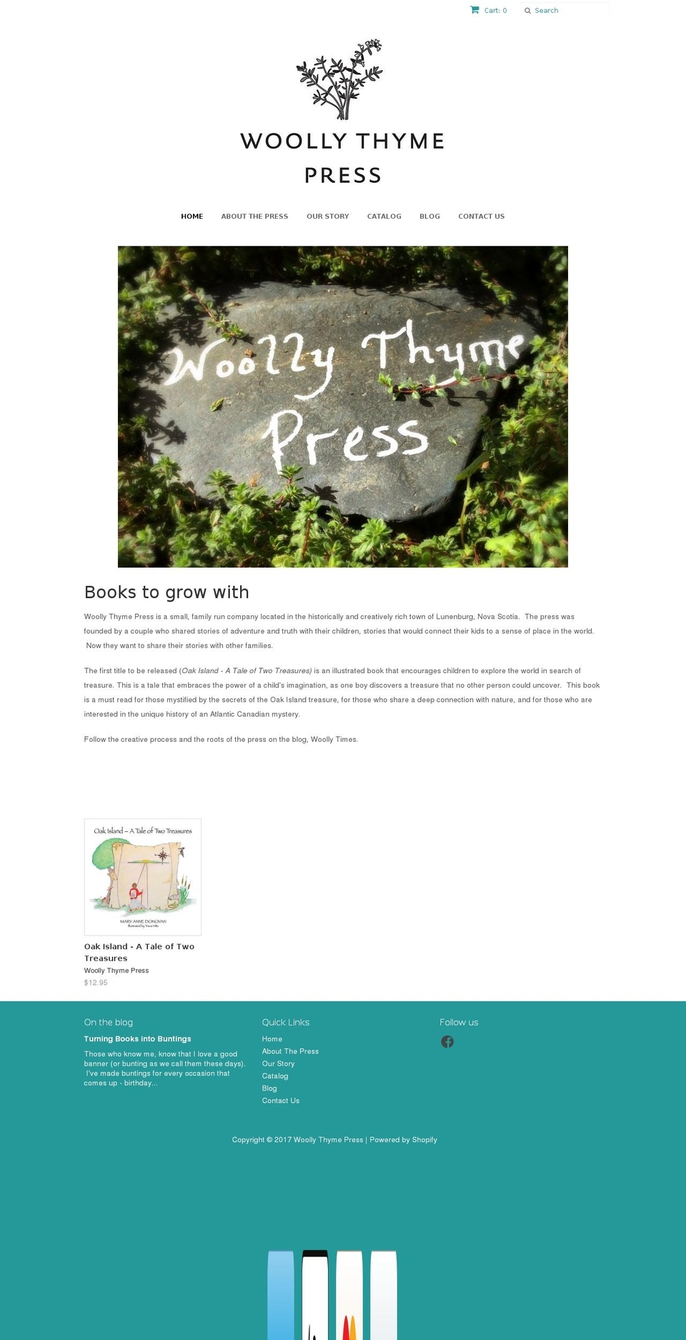 woollythymepress.com shopify website screenshot