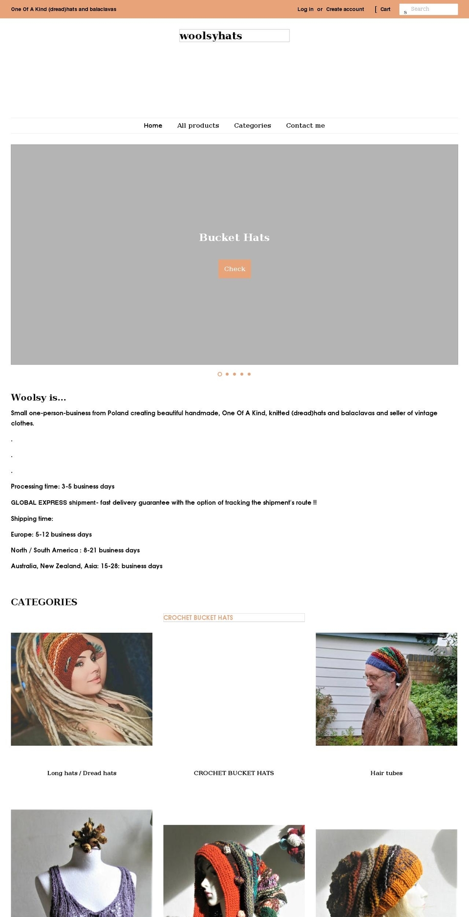 woolsyhats.com shopify website screenshot