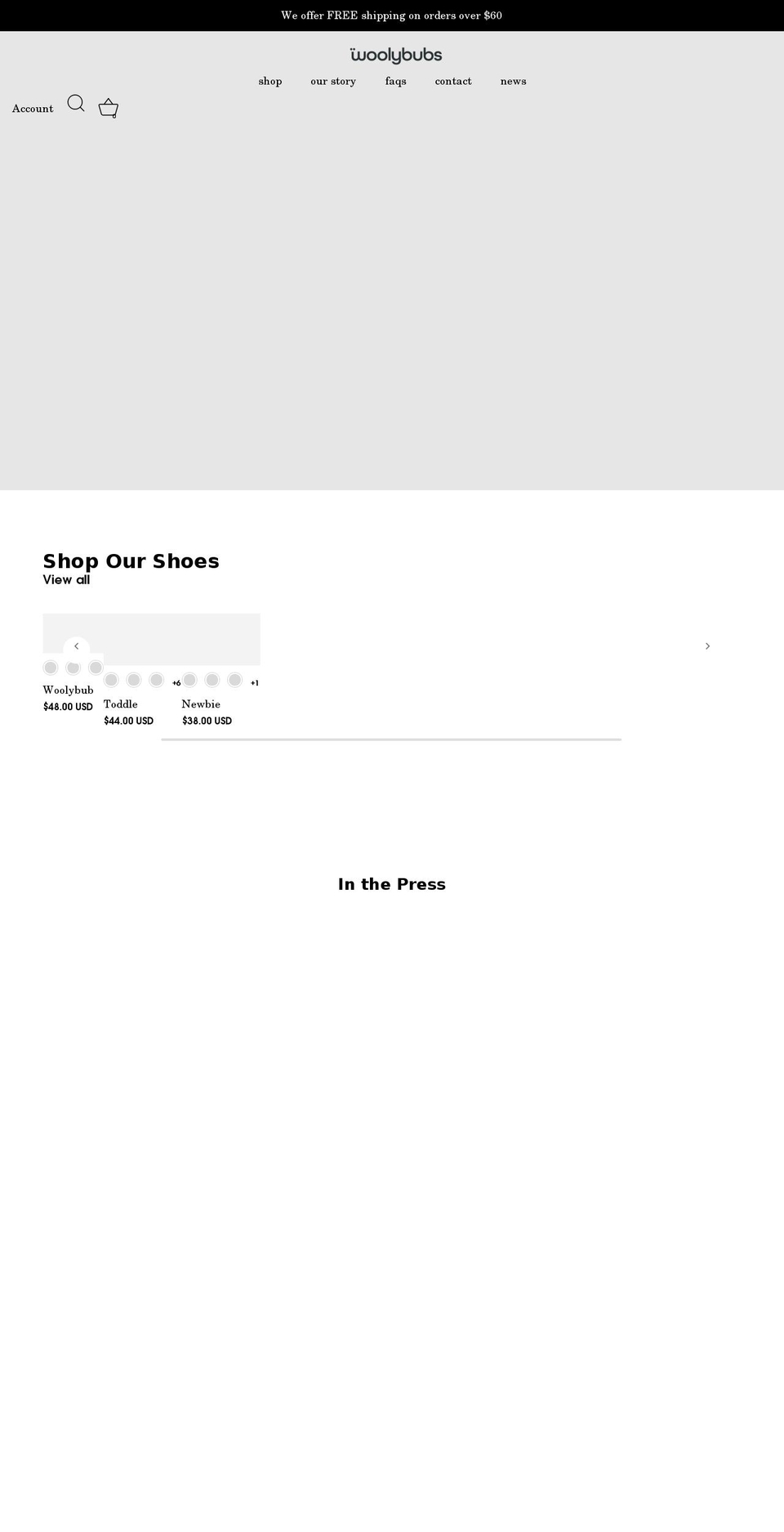 woolybubs.com shopify website screenshot