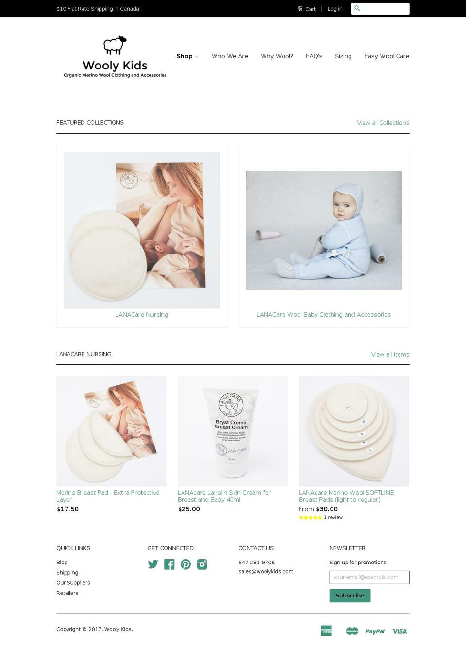 woolykids.com shopify website screenshot