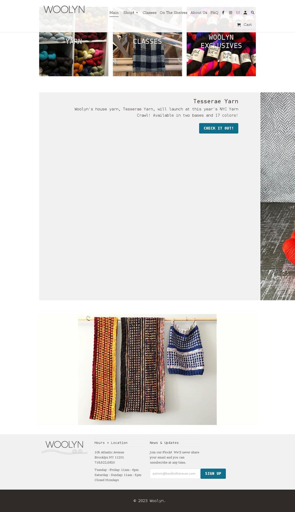 woolyn.com shopify website screenshot
