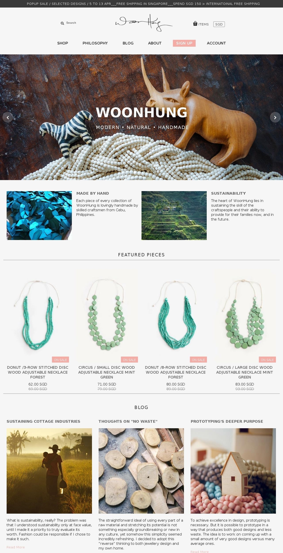 woonhung.co shopify website screenshot