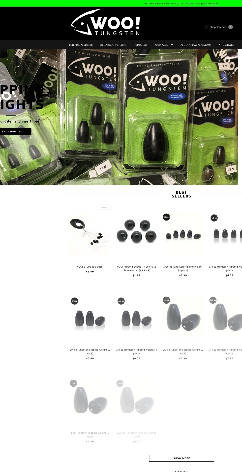 wootungsten.com shopify website screenshot