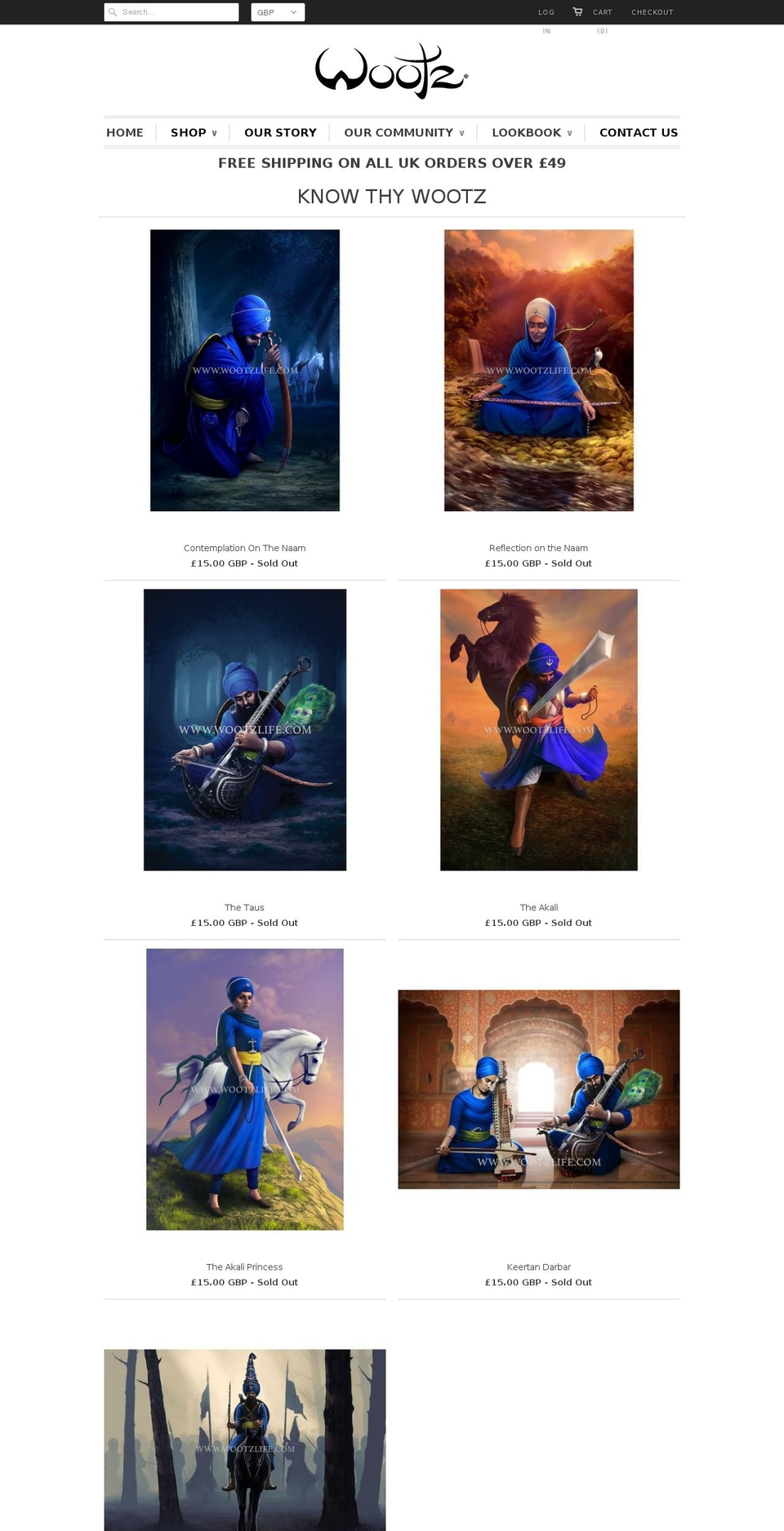 wootzart.com shopify website screenshot