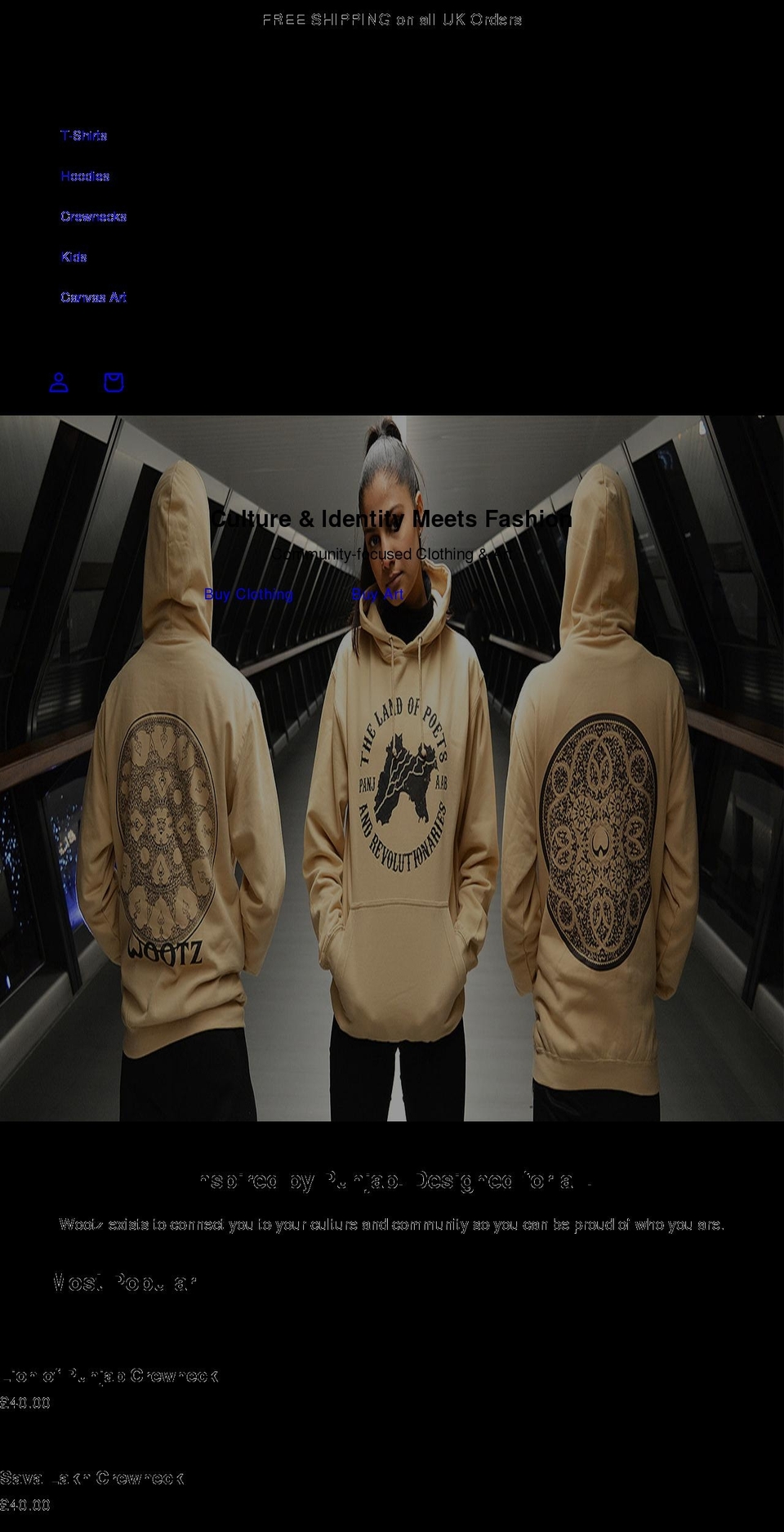 wootzlife.co.uk shopify website screenshot