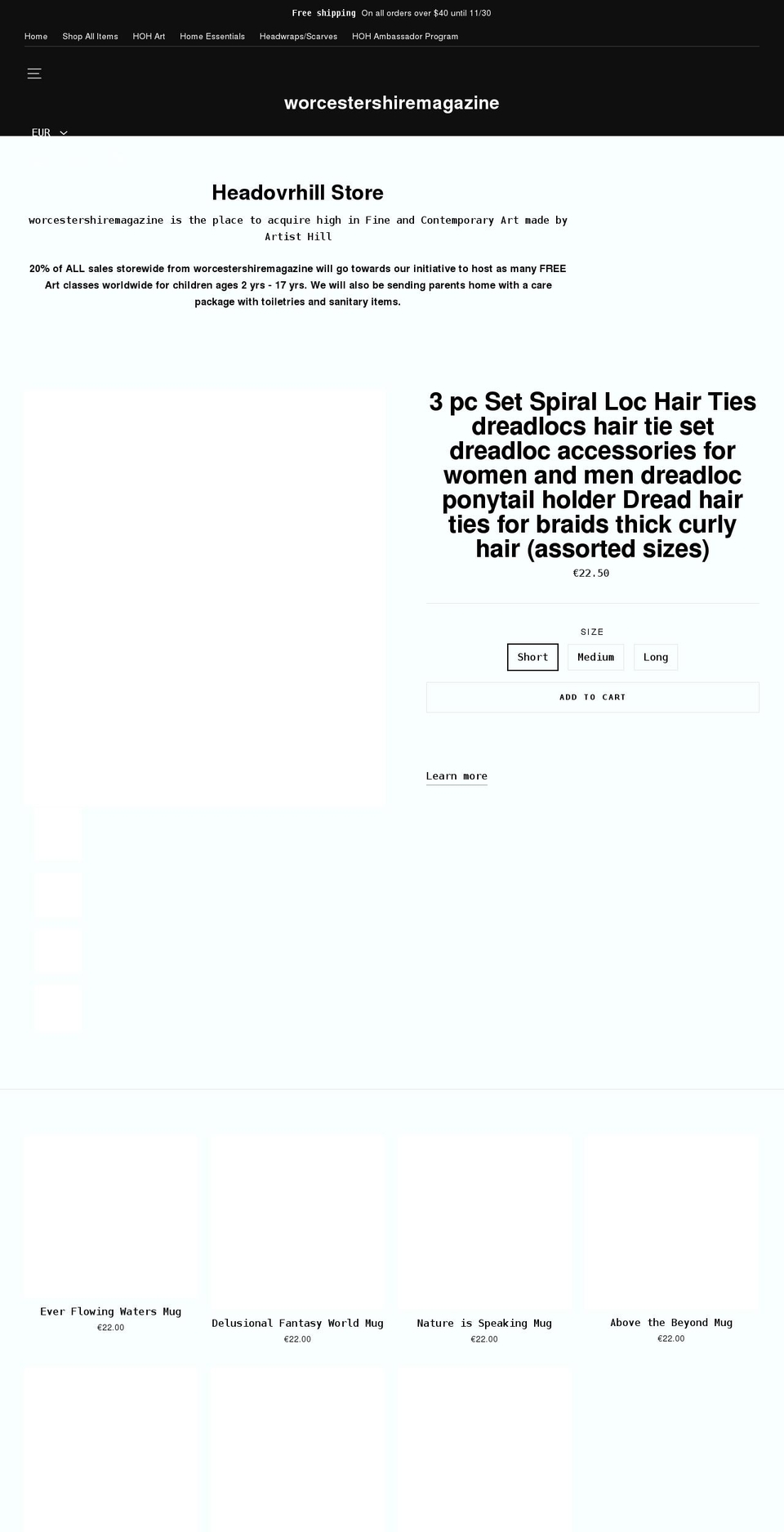 worcestershiremagazine.com shopify website screenshot