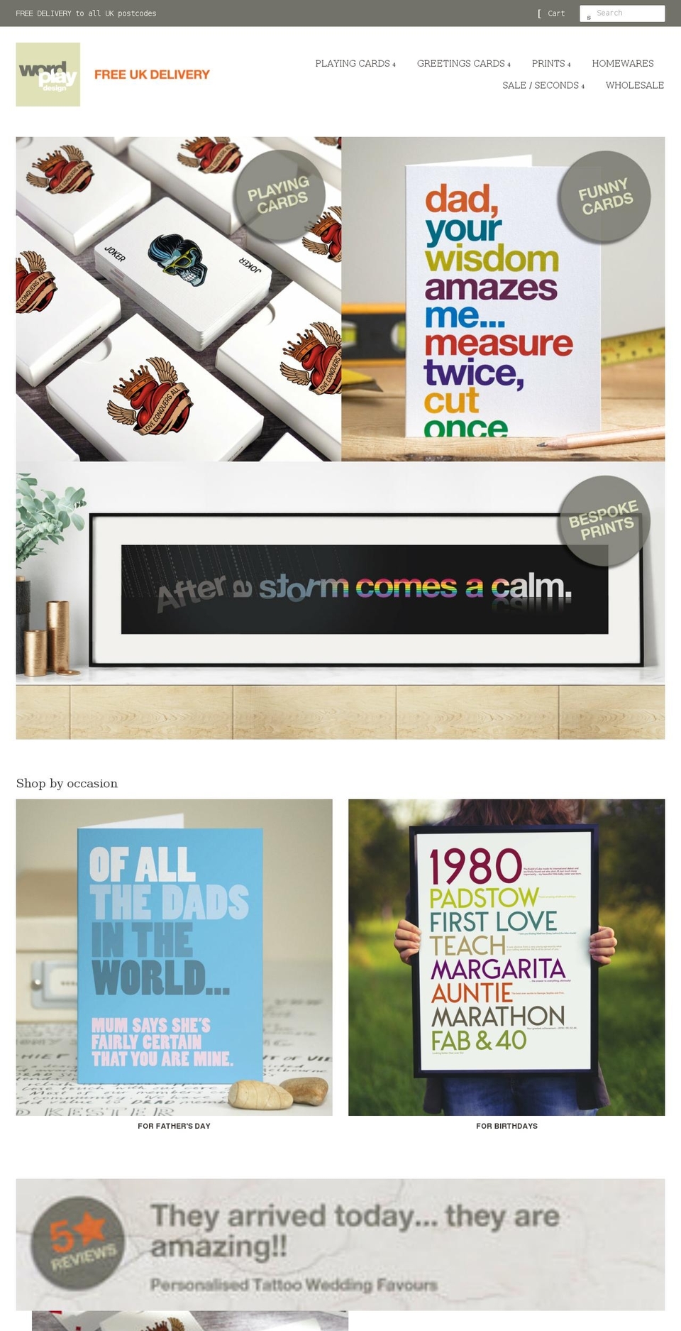 wordplaydesign.co.uk shopify website screenshot