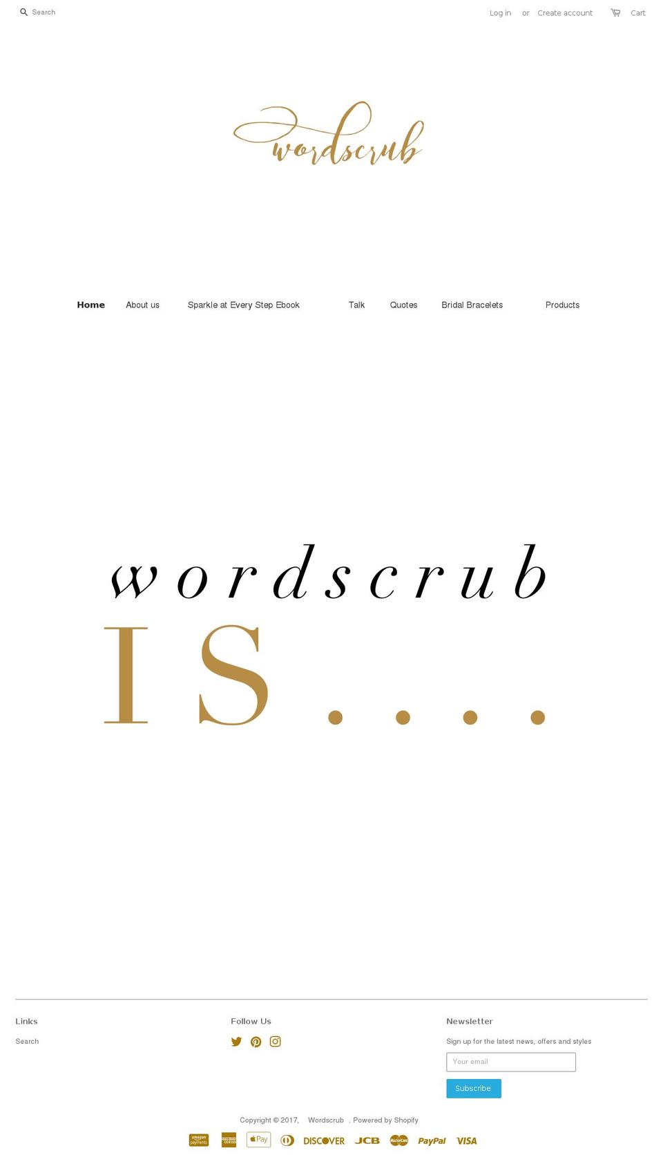 wordscrub.org shopify website screenshot