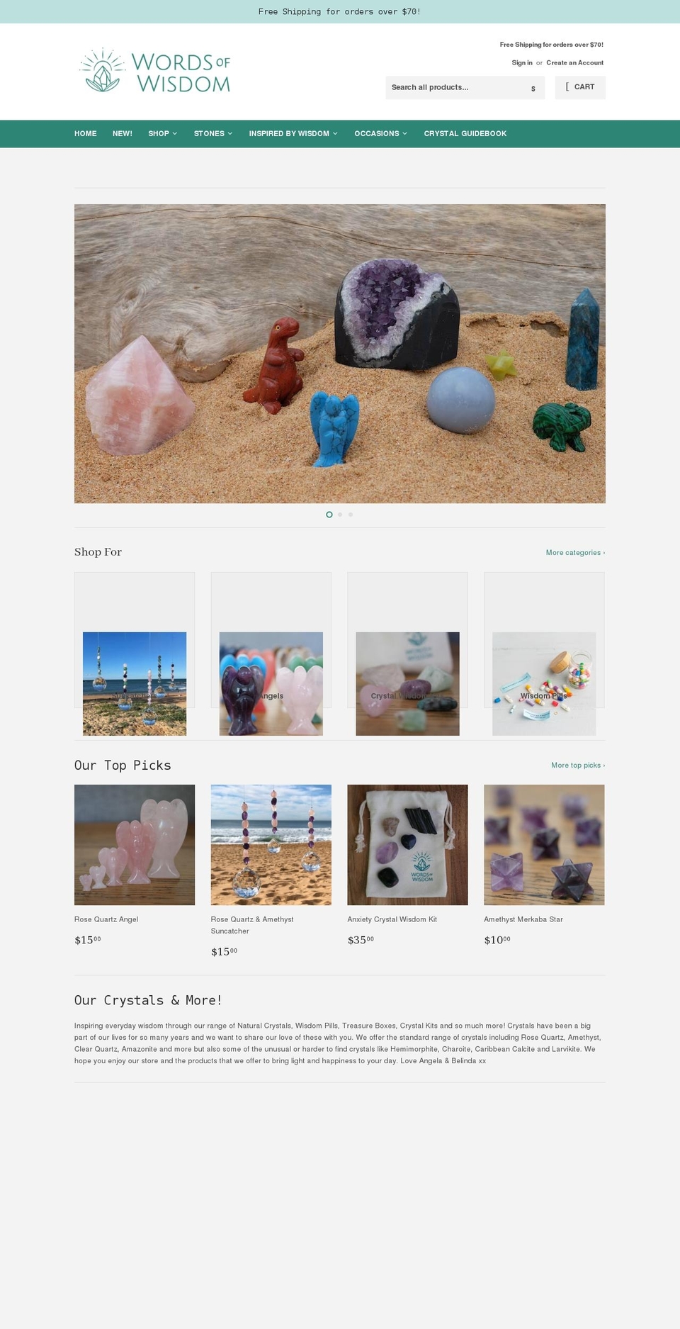 wordsofwisdom.com.au shopify website screenshot
