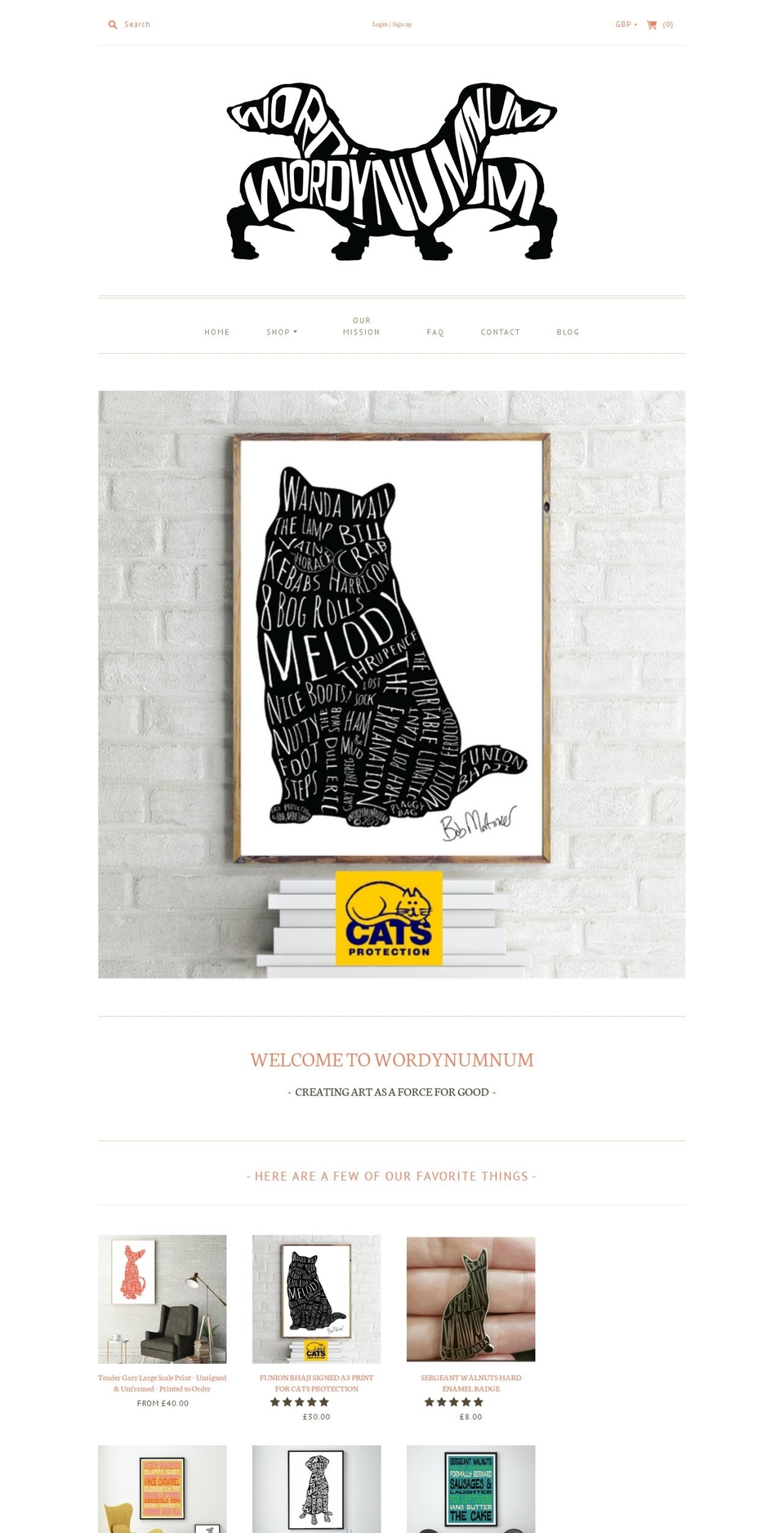wordynumnum.co.uk shopify website screenshot