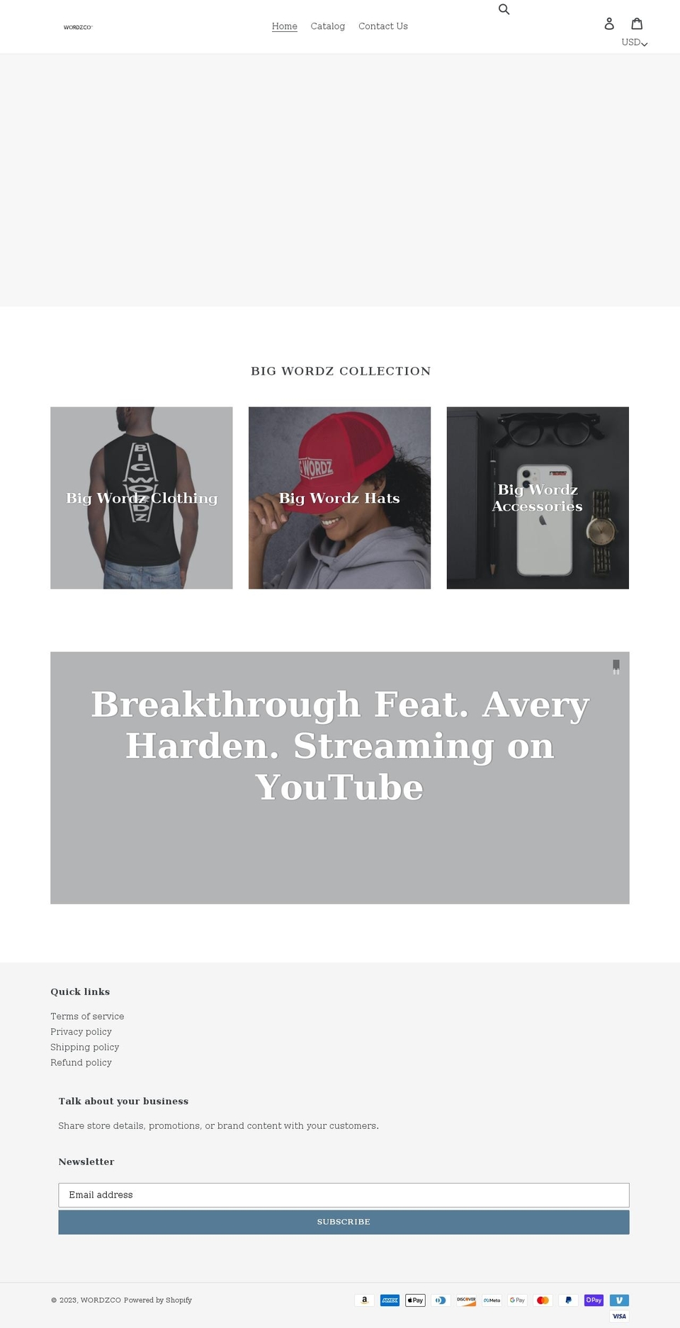 wordzco.com shopify website screenshot