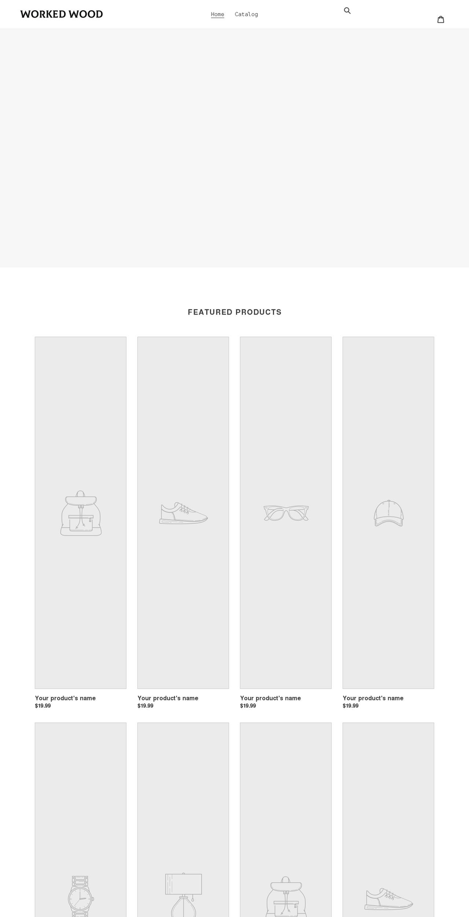 workedwood.com shopify website screenshot