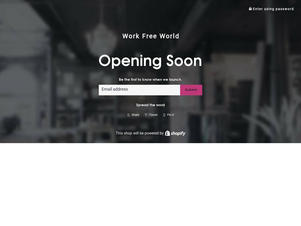 workfreeworld.com shopify website screenshot