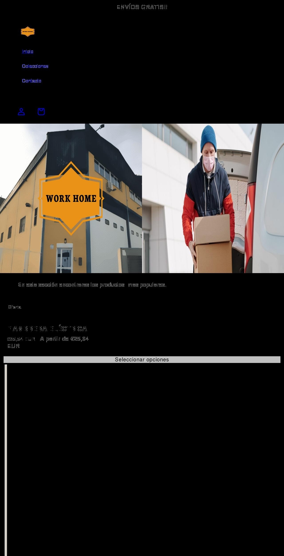 workhome.shop shopify website screenshot