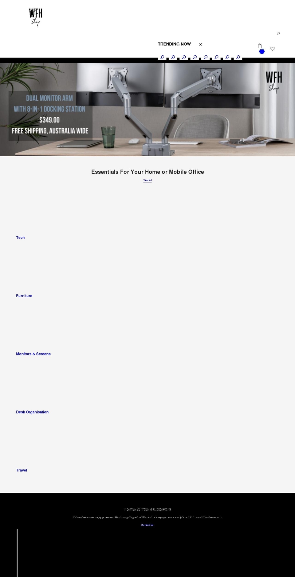 workingfromhomeaustralia.com shopify website screenshot