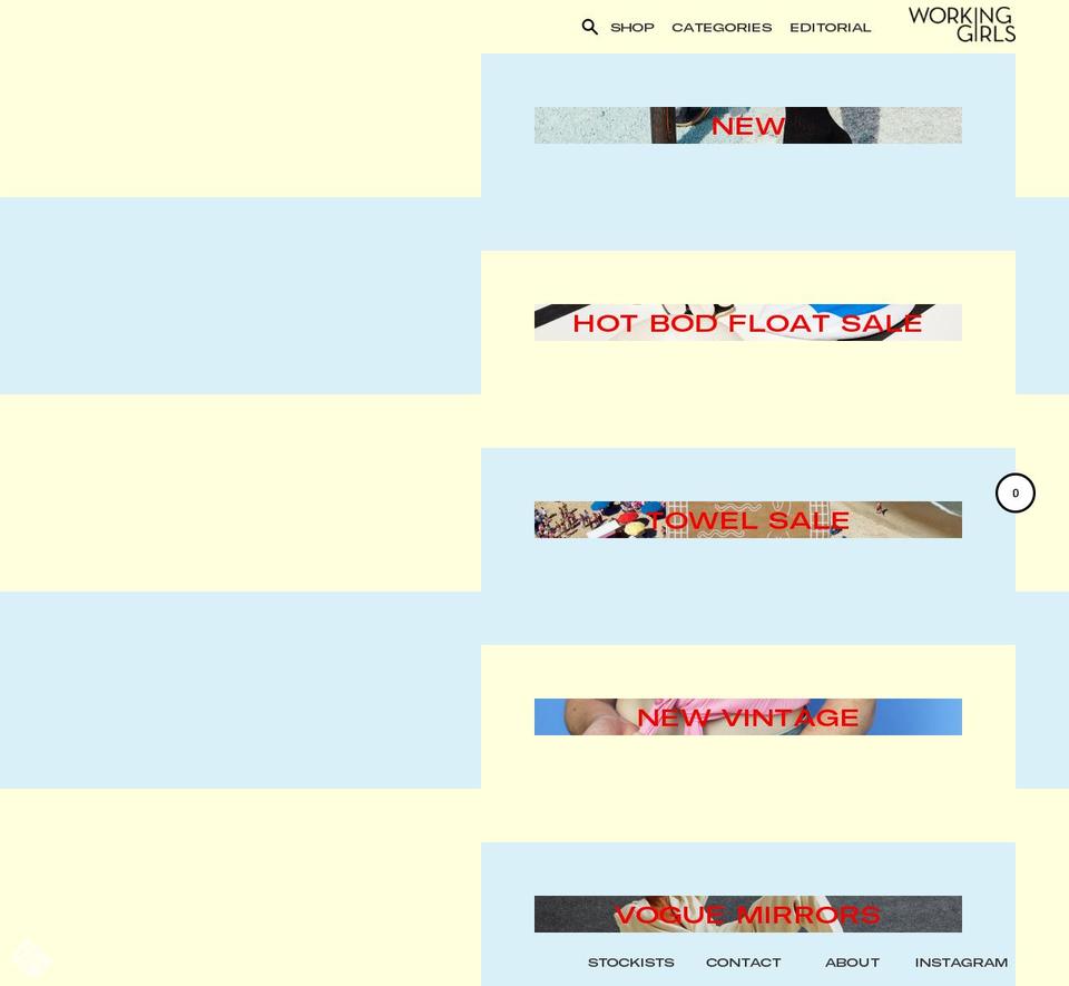 workinggirlsco.com shopify website screenshot