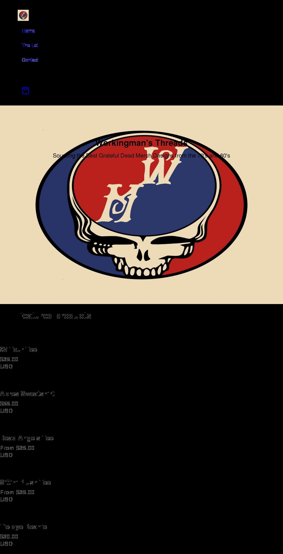 workingmansthreads.com shopify website screenshot