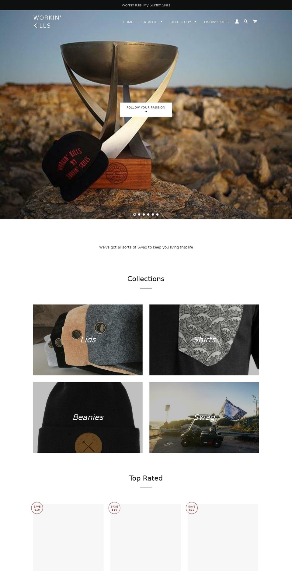 workinkills.com shopify website screenshot