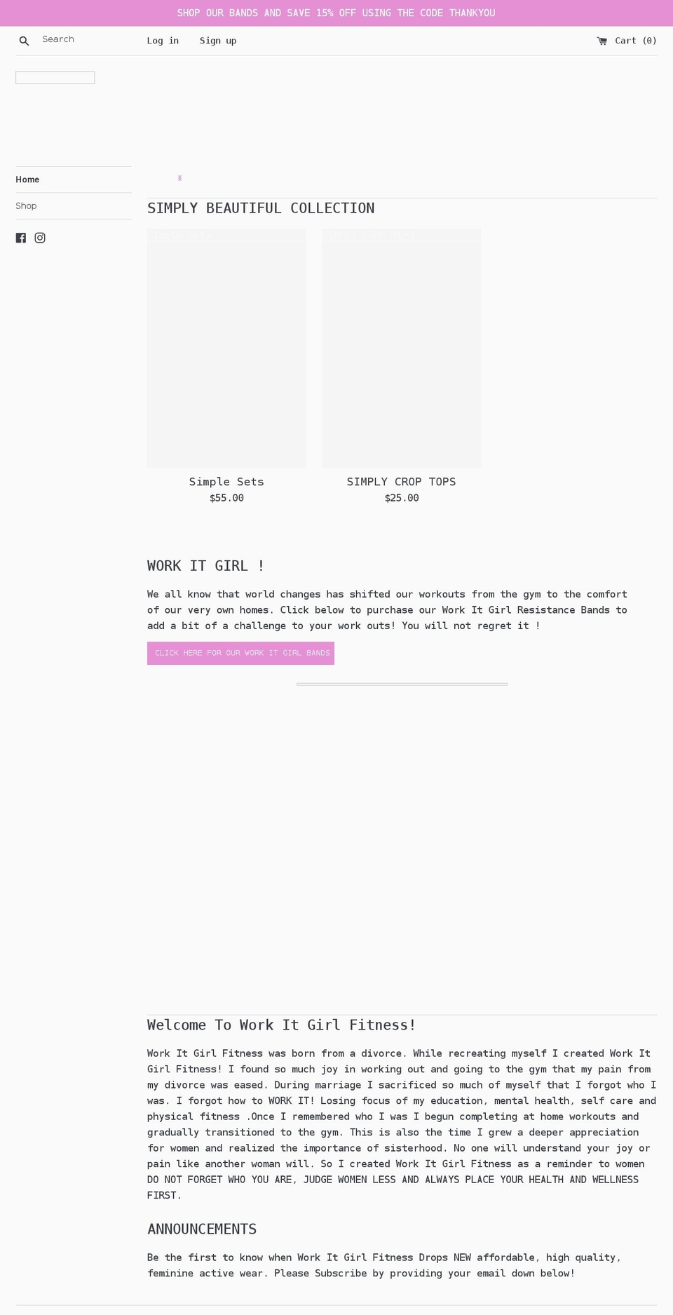 workitgirlfit.com shopify website screenshot