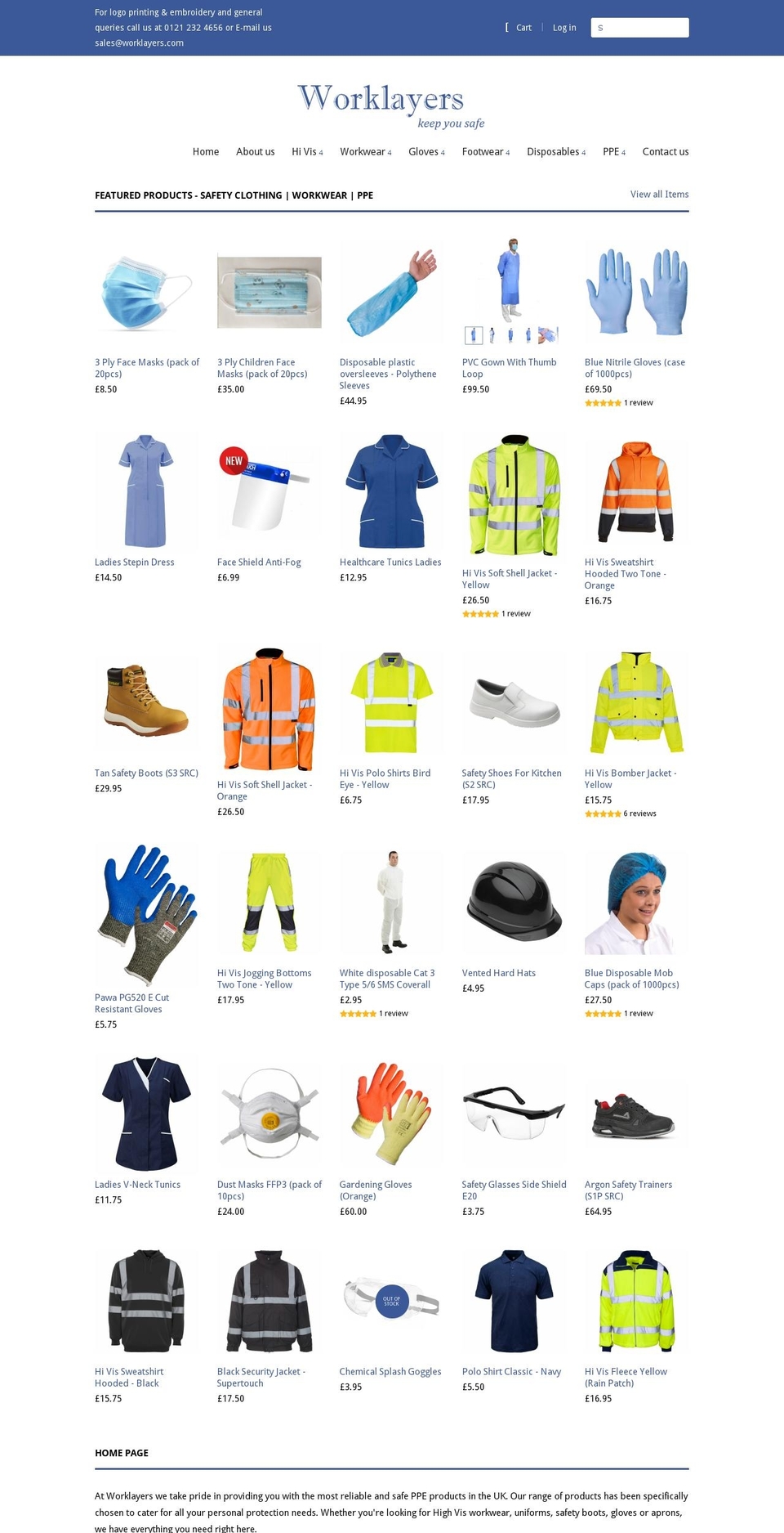 worklayers.co.uk shopify website screenshot