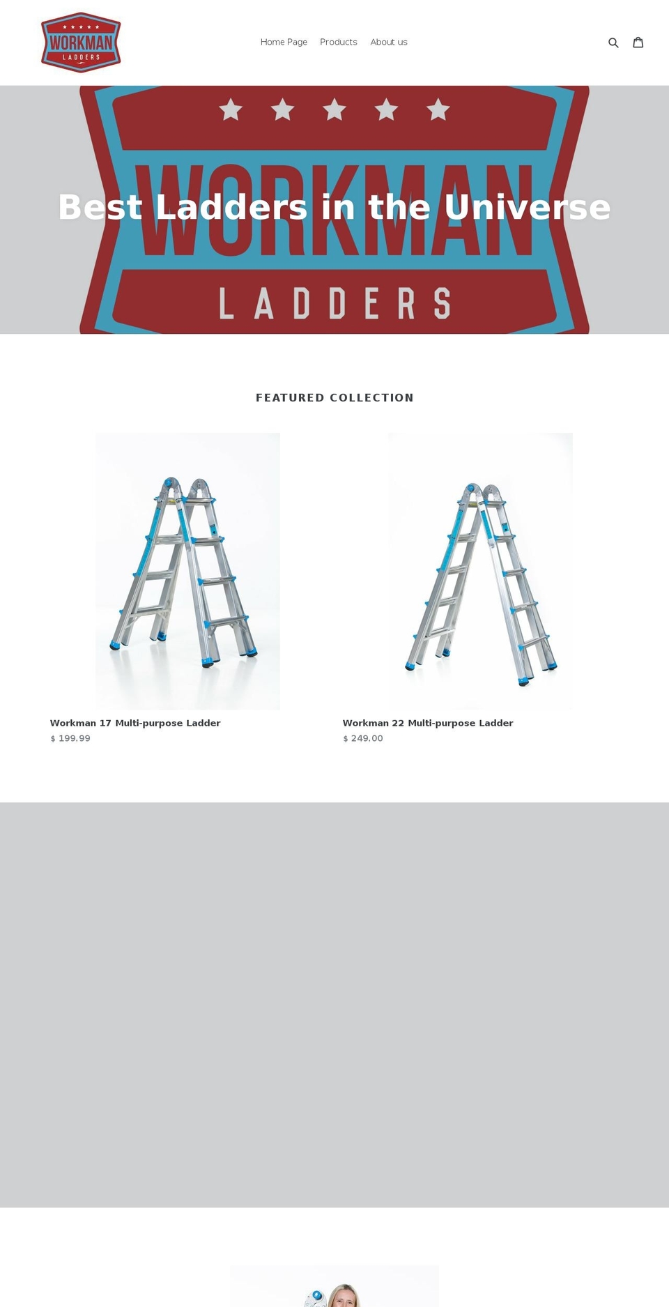 workmanladders.com shopify website screenshot