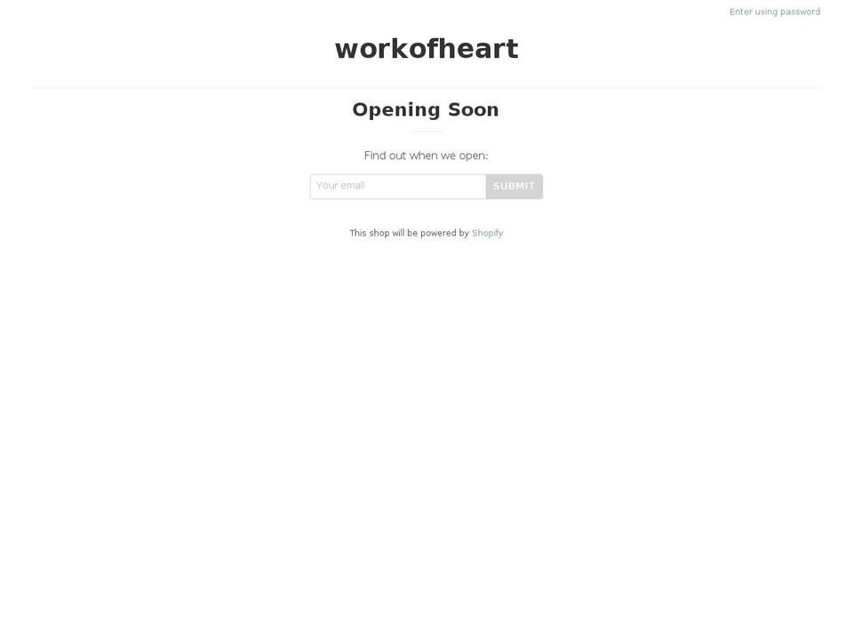 workofheart.ca shopify website screenshot