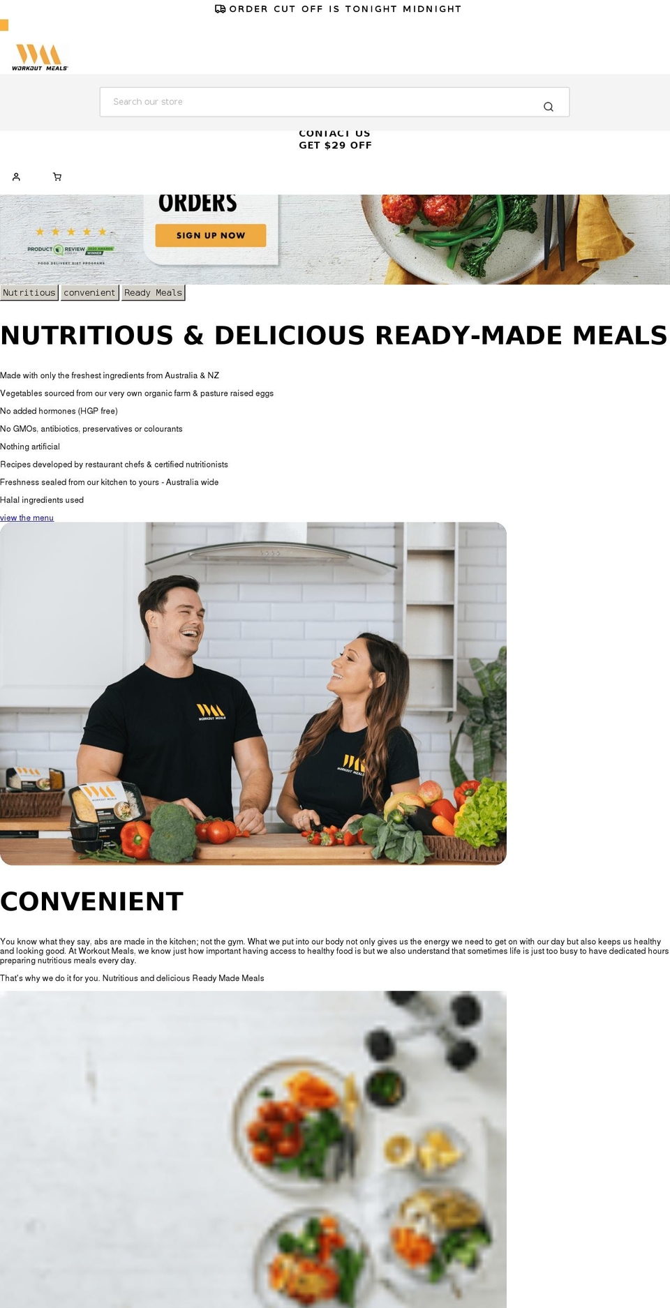 Starter GWA-quiz Shopify theme site example workoutmeals.com