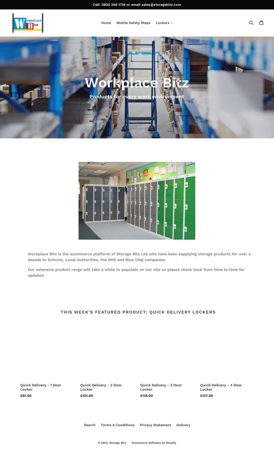 workplacebitz.co.uk shopify website screenshot