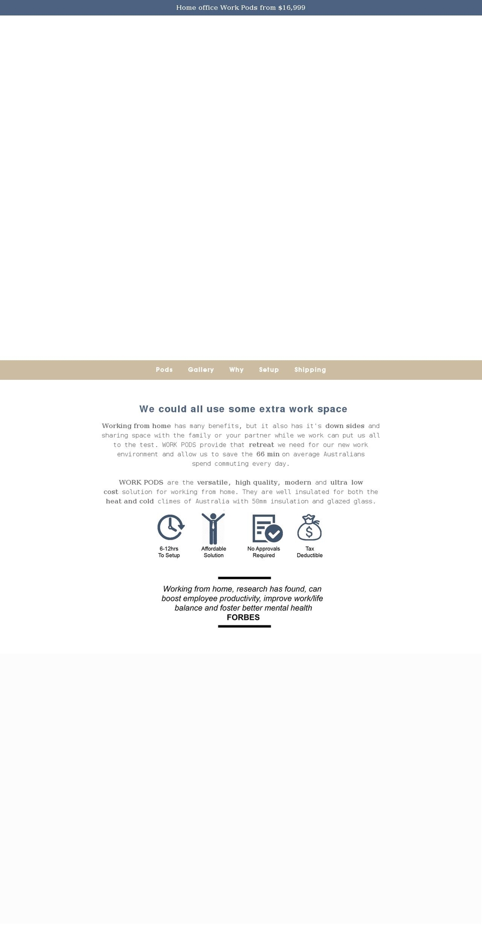 workpod.com.au shopify website screenshot