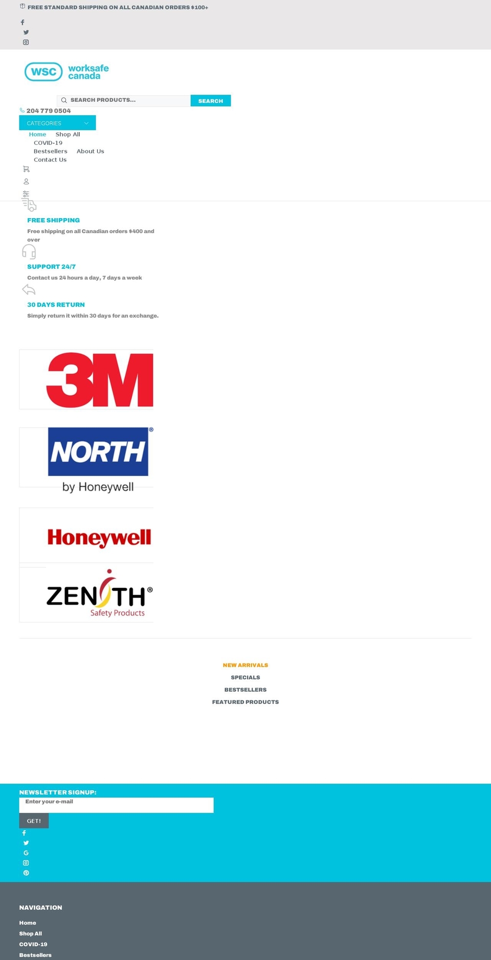 worksafecanada.ca shopify website screenshot