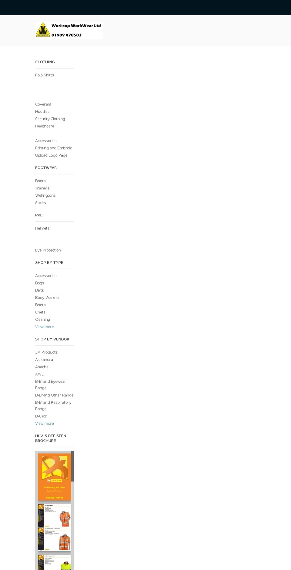 Copy of SC Classic Shopify theme site example worksopworkwear.net
