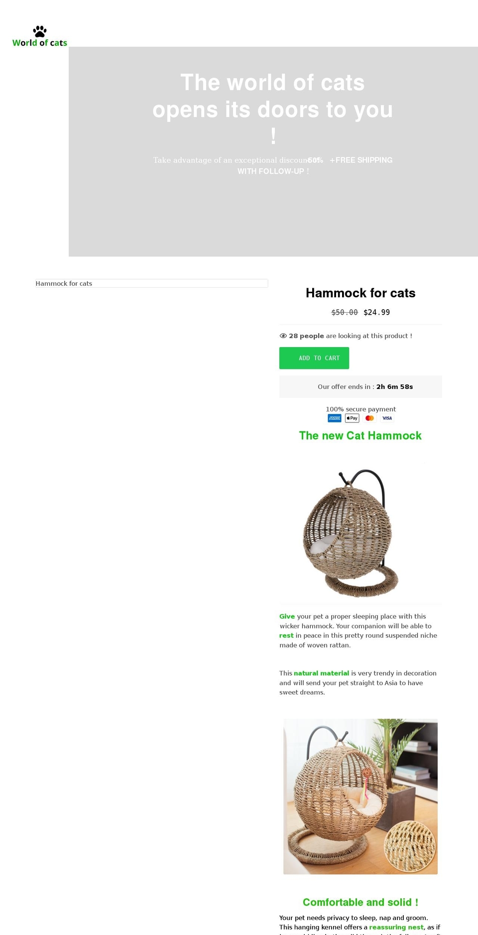 world-of-cat.com shopify website screenshot