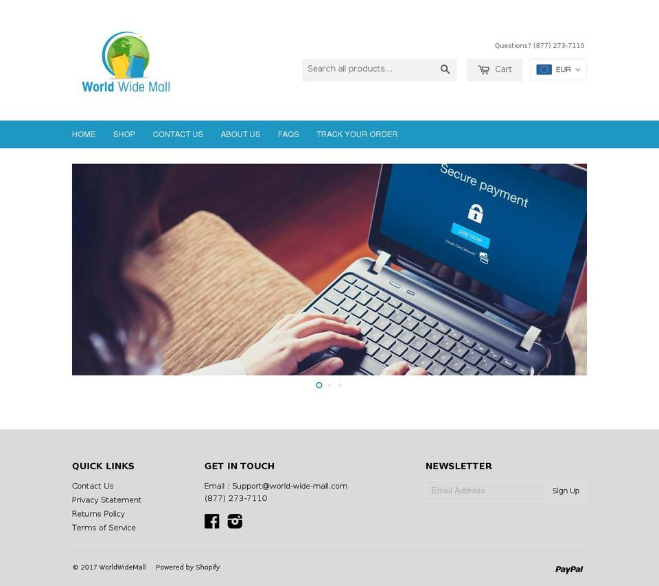 world-wide-mall.com shopify website screenshot