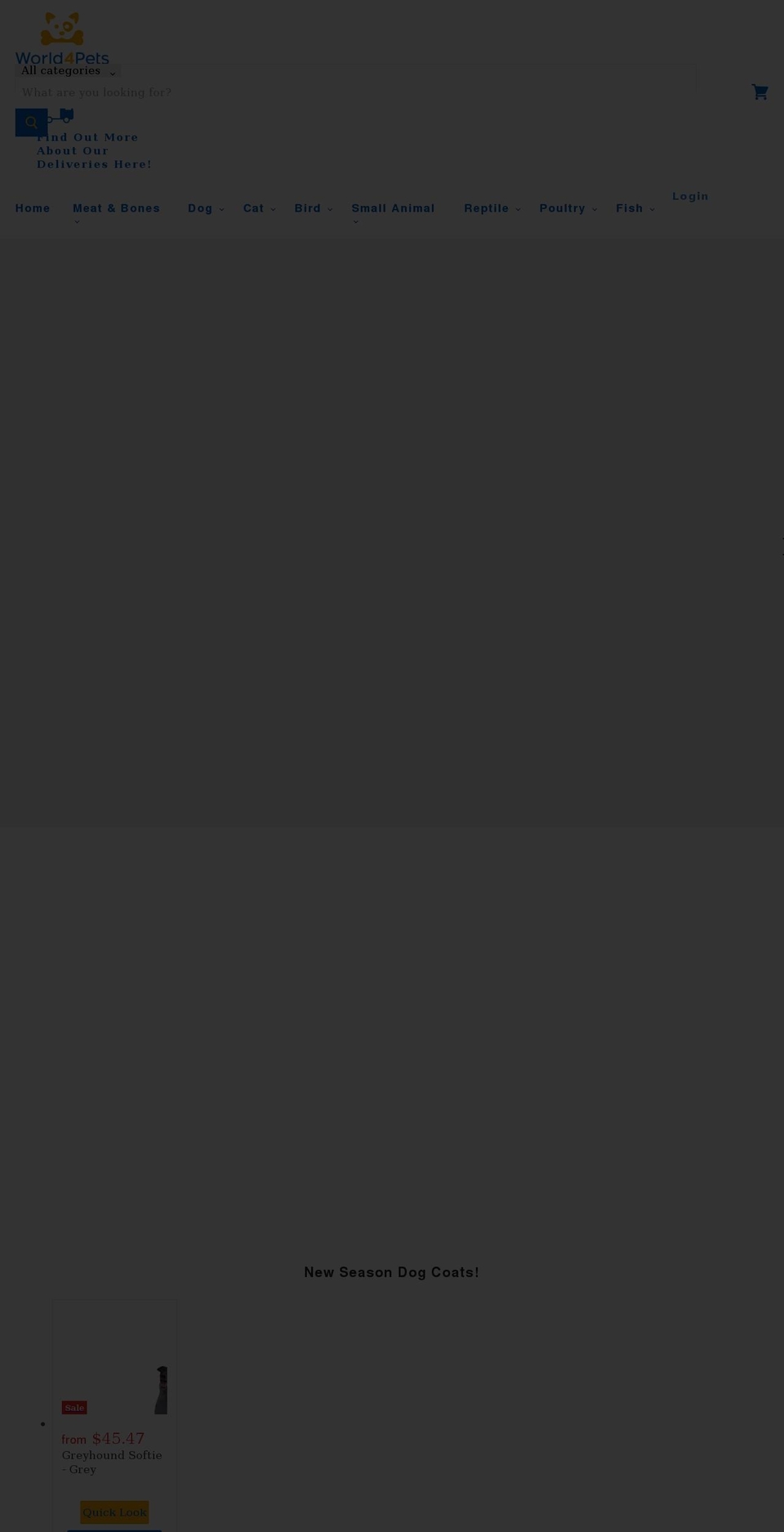 world4pets.com.au shopify website screenshot