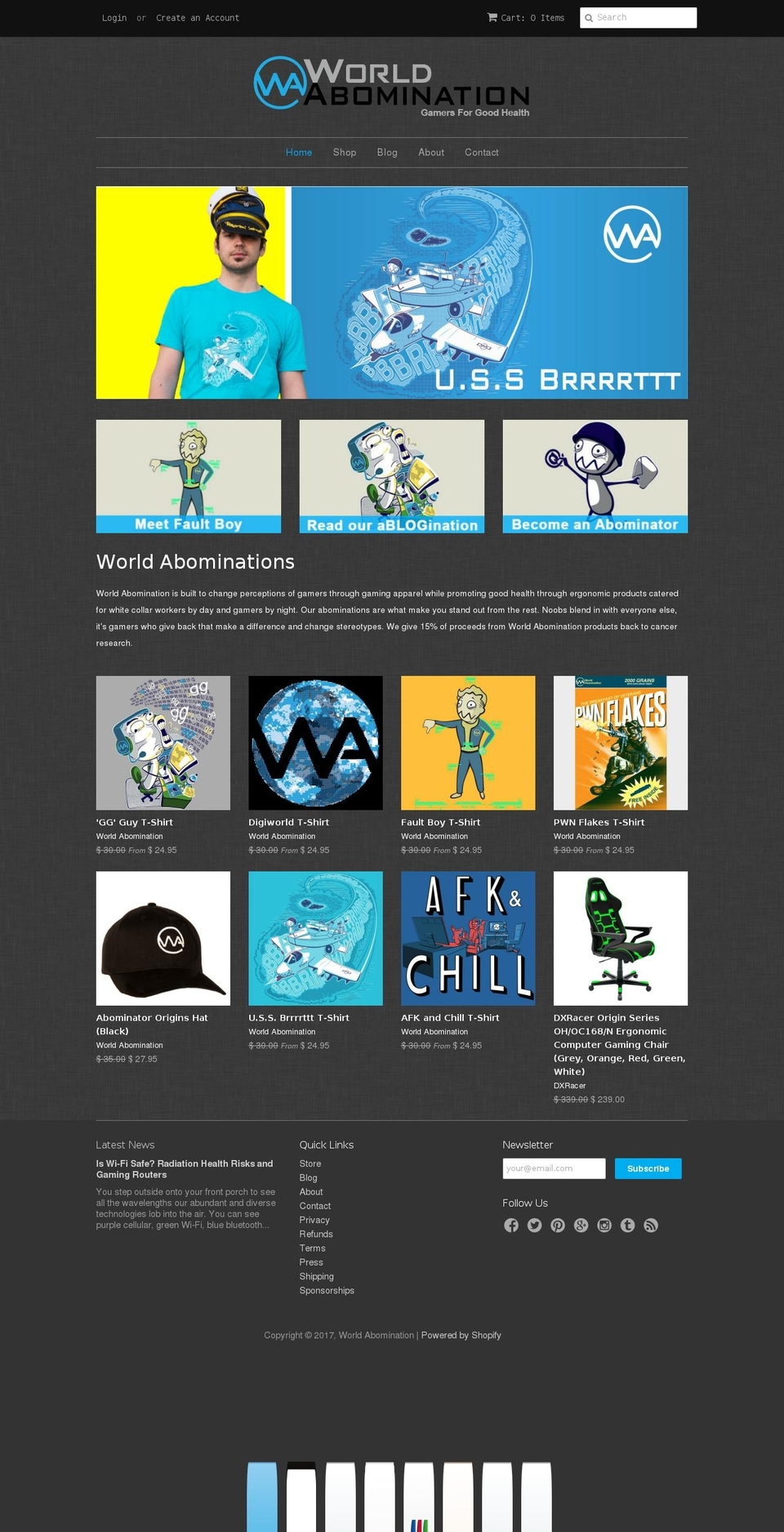 worldabom.com shopify website screenshot