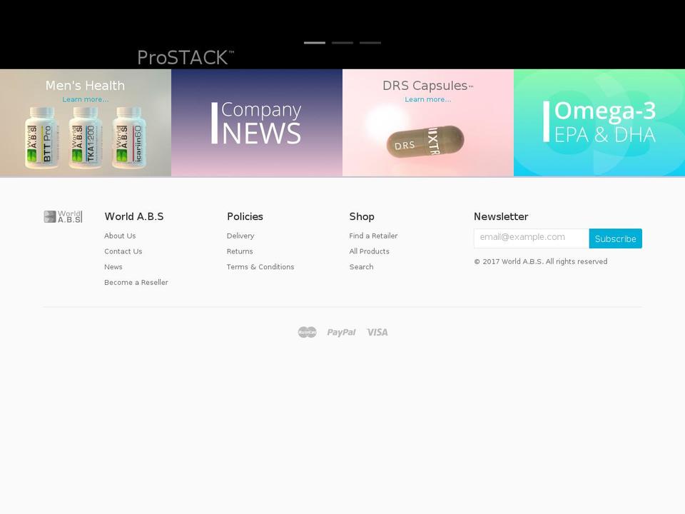 worldabs.com shopify website screenshot