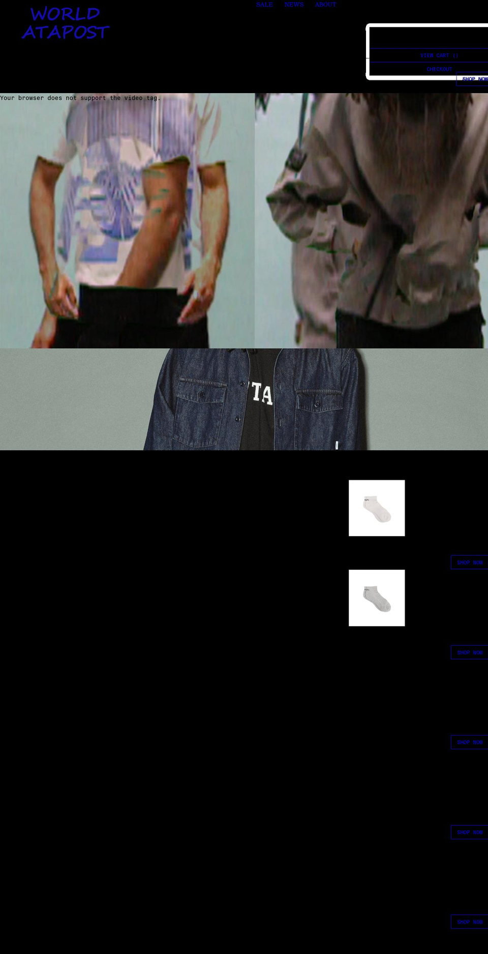 worldatapost.com shopify website screenshot