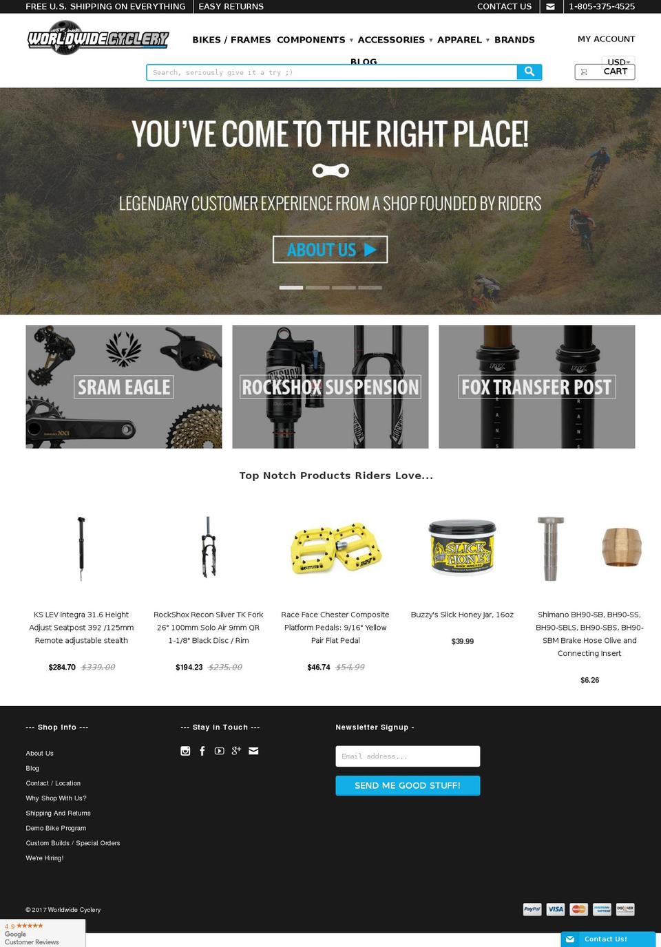 worldcyclery.com shopify website screenshot