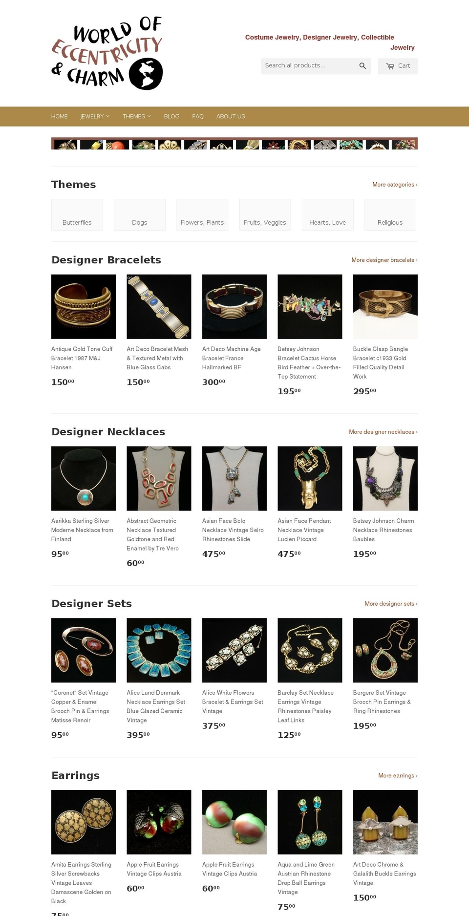 worldeccentricitycharm.com shopify website screenshot