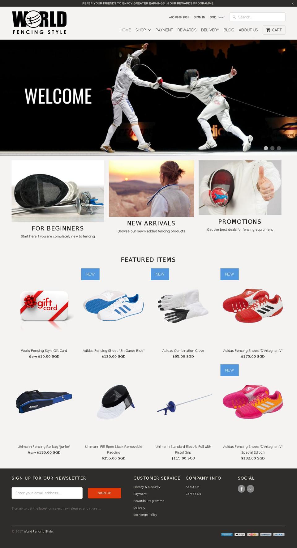 worldfencingstyle.com shopify website screenshot