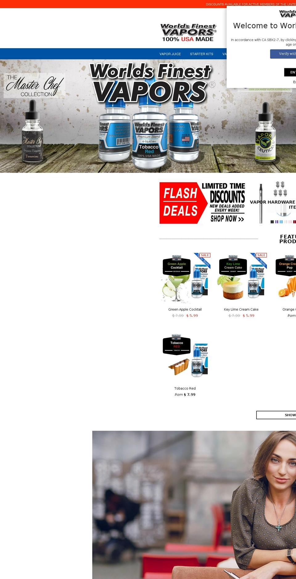 worldfinestvapors.net shopify website screenshot