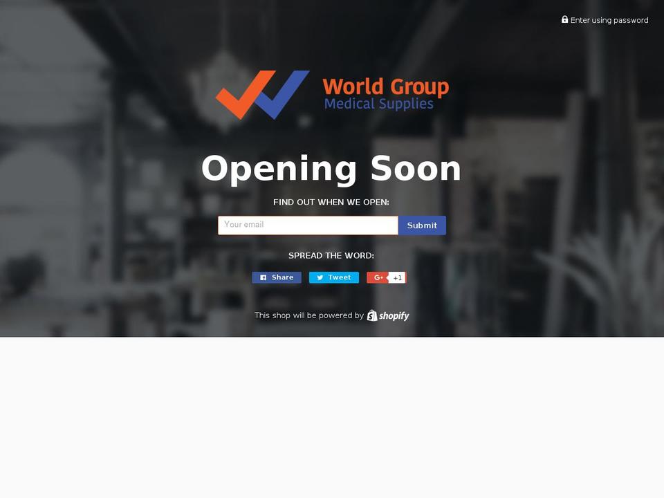 worldgroupmedicalsupplies.com shopify website screenshot
