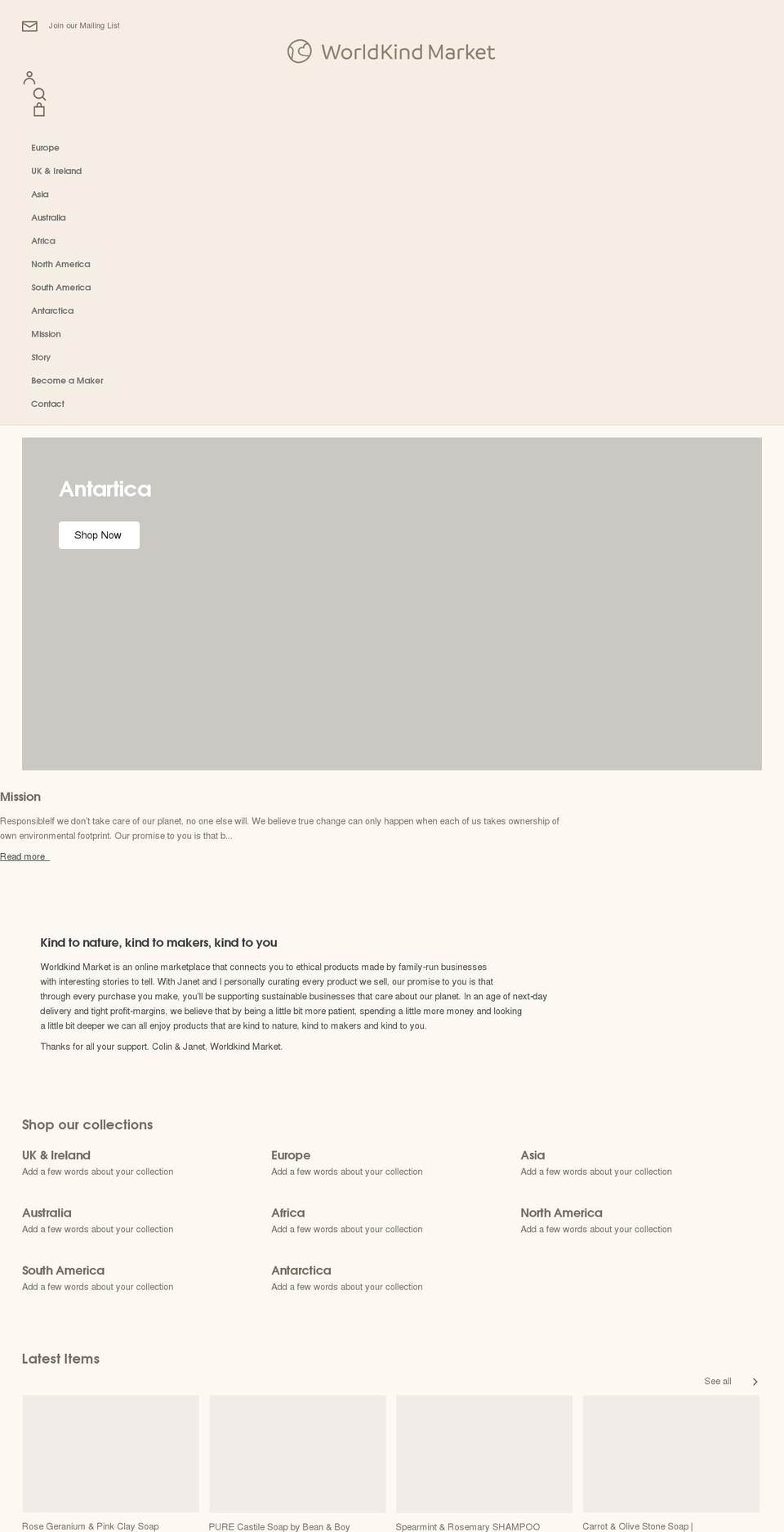 worldkindmarket.com shopify website screenshot