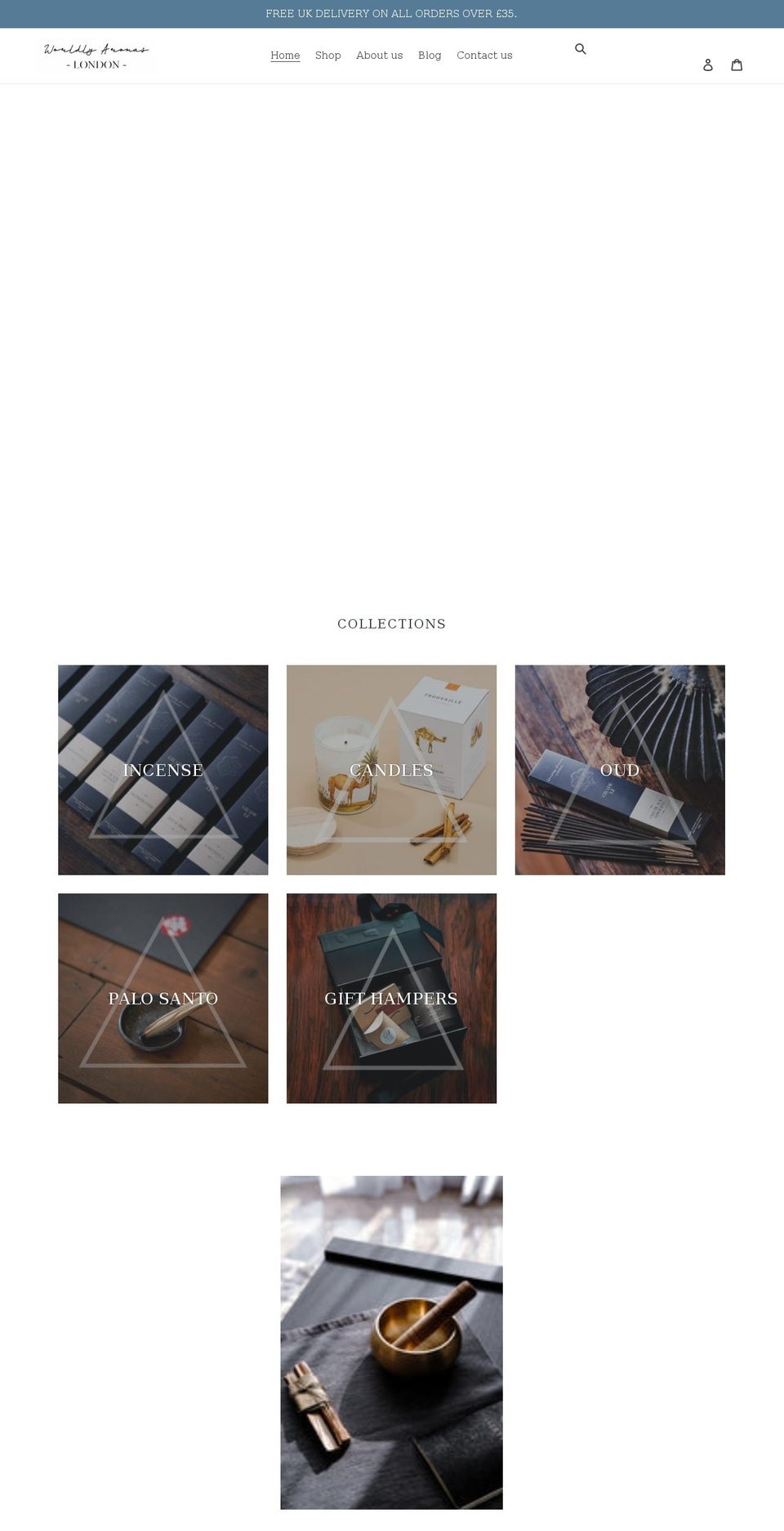 worldlyaromas.com shopify website screenshot